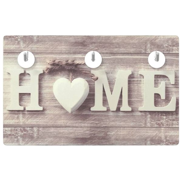 vidaXL Wall Mounted Coat Rack 40x25 cm Tempered Glass Home