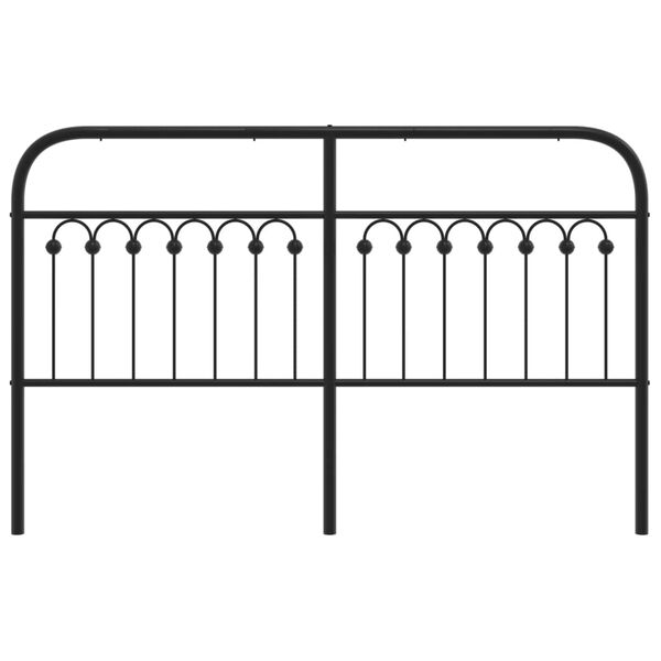 vidaXL Metal Headboard Black 150 cm