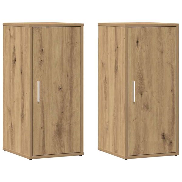 vidaXL Shoe Cabinets 2 pcs Artisan Oak 32x35x70 cm Engineered Wood