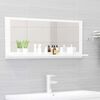 vidaXL Bathroom Mirror High Gloss White 90x10.5x37 cm Engineered Wood