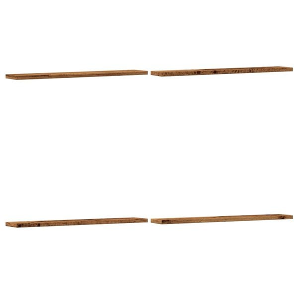 vidaXL Bookshelf Boards 4 pcs Old Wood 60x10x1.5 cm Engineered Wood