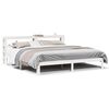 vidaXL Bed Frame with Headboard without Mattress White 200x200 cm