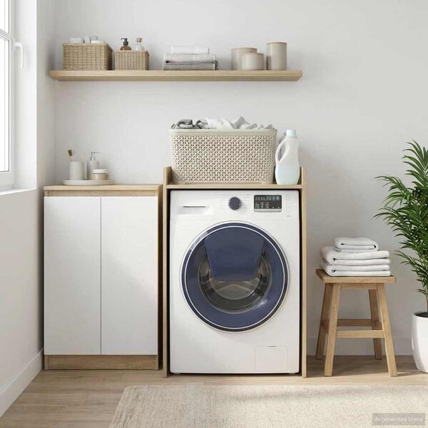 vidaXL Wash Machine Cabinet Sonoma 67.5 x 48 x 97 cm Engineered wood