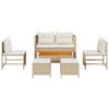 vidaXL Garden Sofa Set 6 pcs Beige and cream Poly Rattan