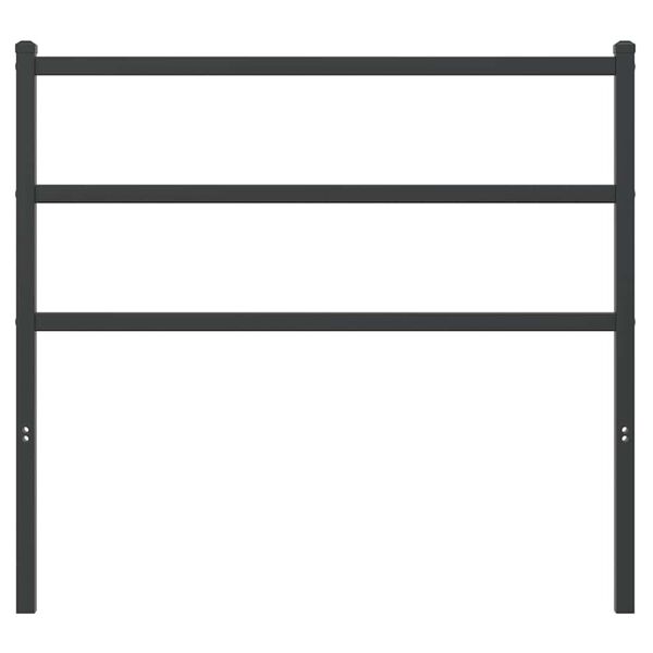 vidaXL Metal Replace Headboard Black 100 cm