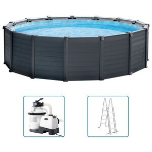 Intex Above Ground Pool Set Graphite Gray Panel 478x124 cm