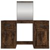 vidaXL Dressing Table with Mirror Smoked Oak 130x50x132.5 cm