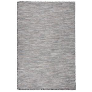 vidaXL Outdoor Flatweave Rug 120x170 cm Brown and Blue