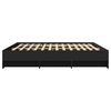 vidaXL Bed Frame without Mattress Black 200x200 cm Engineered Wood