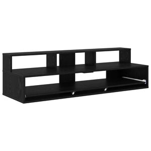 vidaXL Studio Desk Black Oak 130 x 42.5 x 36 cm Engineered Wood