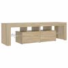 vidaXL TV Cabinet with LED Lights Sonoma Oak 140x36.5x40 cm