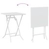 vidaXL Bistro Set Folding 3 pcs White Steel