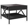 vidaXL Coffee Table with Infinity LED Black 50x50x38 cm