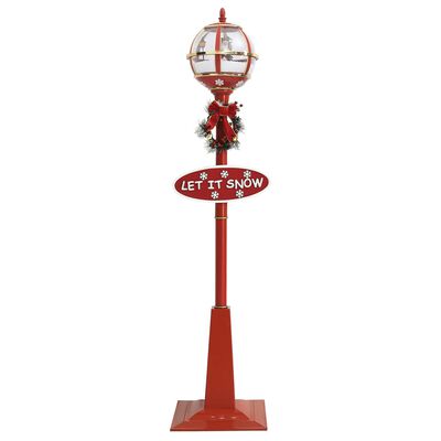 vidaXL Christmas Street Lamp with Santa 175 cm LED