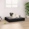 vidaXL Dog Bed Black 61,5x49x9 cm Solid Wood Pine