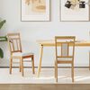 vidaXL Dining Chair 2 pcs Natural and Light Solid Wood
