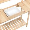 vidaXL Potting Table with Sink 147.5x44x139.5 cm Solid Wood Fir