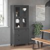 vidaXL Highboard VIKEN Anthracite Grey 80x40x190 cm Solid Wood Pine