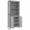 vidaXL Tall Cabinets 2 pcs Grey Sonoma 79 x 36 x 200 cm
