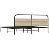 vidaXL Metal Bed Frame without Mattress Sonoma Oak 193x203 cm