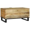 vidaXL Coffee Table Brown and Black 80 x 50 x 40 cm Solid Acacia wood
