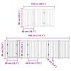 vidaXL Dog Gate with Door Foldable 12 Panels White 600 cm Poplar Wood