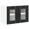 vidaXL Wall Glass Cabinet LUCCA Black 60 x 31 x 40 cm Engineered Wood