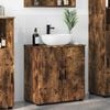 vidaXL Bathroom Cabinet with Storage Smoked Oak 61 x 35 x 64 cm