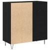 vidaXL Record Cabinet Black Oak 85 x 38 x 89 cm Engineered Wood