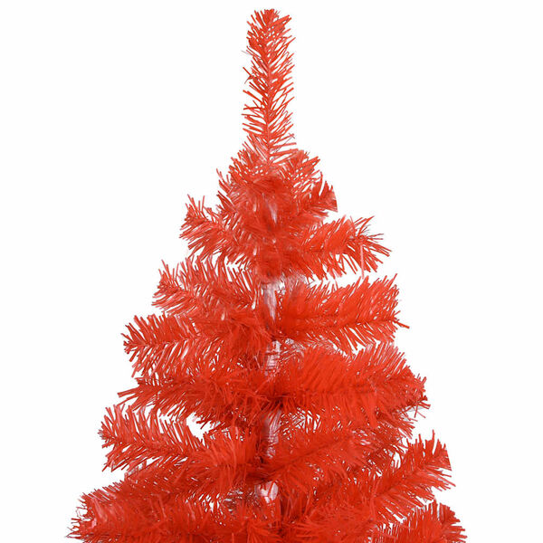 vidaXL Artificial Pre-lit Christmas Tree with Ball Set Red 240 cm PVC