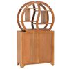 vidaXL Cabinet with Yin Yang Shelf 70x30x130 cm Solid Teak Wood