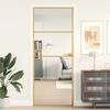 vidaXL Interior Door Slim Golden 83x201.5 cm Tempered Glass and Aluminium