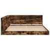 vidaXL Bookcase Bed Smoked oak 180 x 200 cm Engineered wood