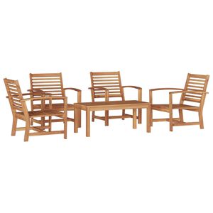 vidaXL Garden Sofa Set Natural Solid teak wood