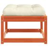 vidaXL Garden Footstool with Cushions Wax Brown Solid Wood Pine