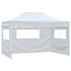 vidaXL Foldable Patry Tent with 3 Sidewalls 291x413x315 cm White