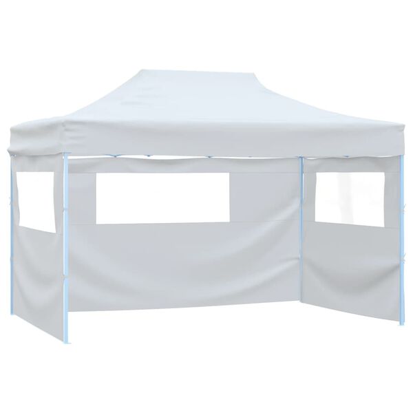 vidaXL Foldable Patry Tent with 3 Sidewalls 291x413x315 cm White