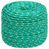 vidaXL Multipurpose Utility Rope 10 mm 500 m Green PP 645 kg Max Load