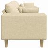 vidaXL Fabric Sofa with Cushion Cream 208 cm Fabric