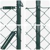 vidaXL Fence Post Green 10 x 1 m (60 x 60 mm mesh) Steel and PVC