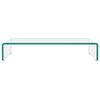 vidaXL TV Stand/Monitor Riser Glass Clear 60x25x11 cm