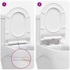 vidaXL Toilet Seat Adjustable White 48.5 x 36 x 5 cm Polypropylene