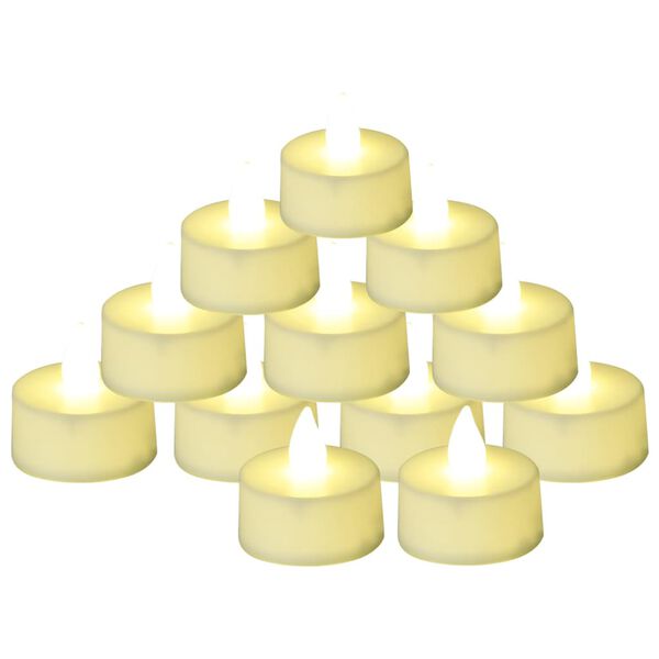 vidaXL Flameless Electric Tea Lights LED Candles 50 pcs Warm White