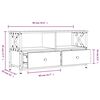 vidaXL TV Cabinet Smoked Oak 90x33x45 cm Engineered Wood&Iron