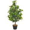 vidaXL Artificial Plant | Green and Brown | Polyester and Wood | 90 cm