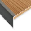 vidaXL F-shape Stair Nosings 15 pcs Aluminium 100 cm Brown