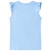 Kids' T-shirt with Ruffle Sleeves Light Blue 128