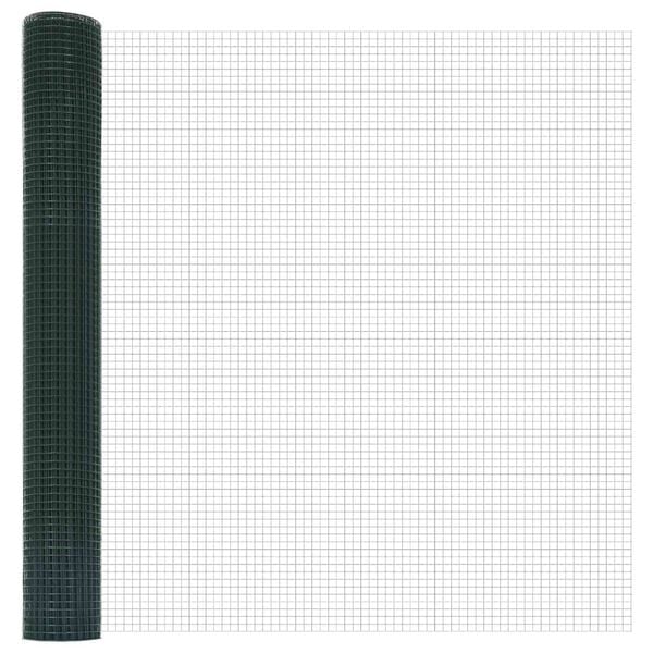 vidaXL Welded Wire Fence Green 1.2 x 10 m