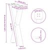 vidaXL Coffee Table Legs X-Shaped 2 pcs Black 38x(42-43) cm Steel