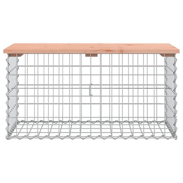 vidaXL Garden Bench Gabion Design 83x44x42 cm Solid Wood Douglas